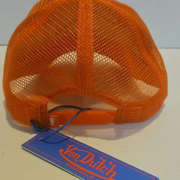 Von Dutch Orange Graphic Cap - Picture 4 of 8